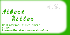 albert willer business card